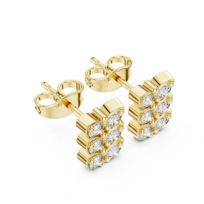 Round Climber Lab Grown Diamond Earrings