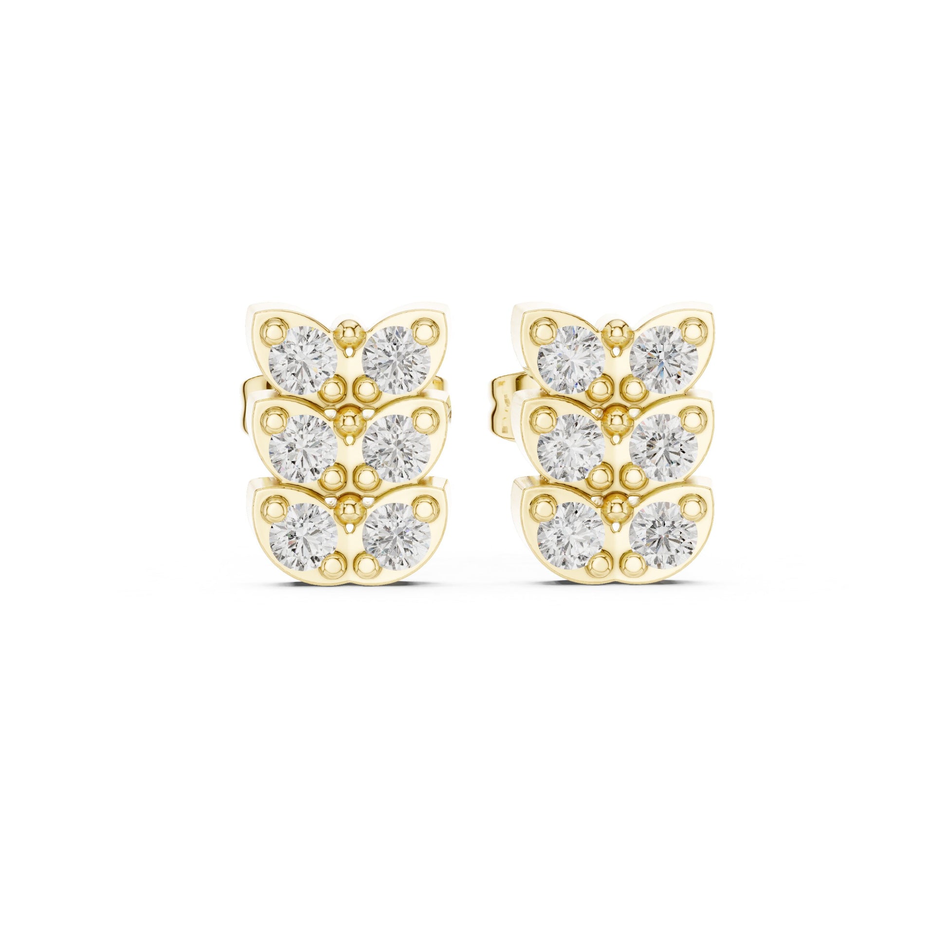 Round Climber Lab Grown Diamond Earrings