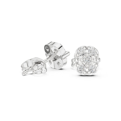 Round Cluster Lab Grown Diamond Earrings