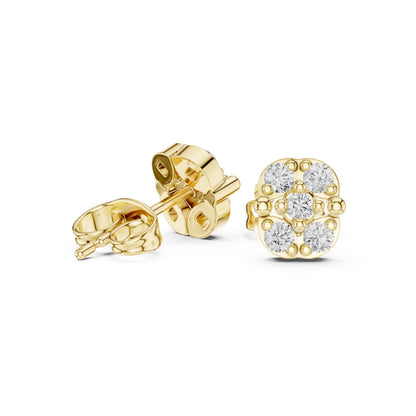 Round Cluster Lab Grown Diamond Earrings