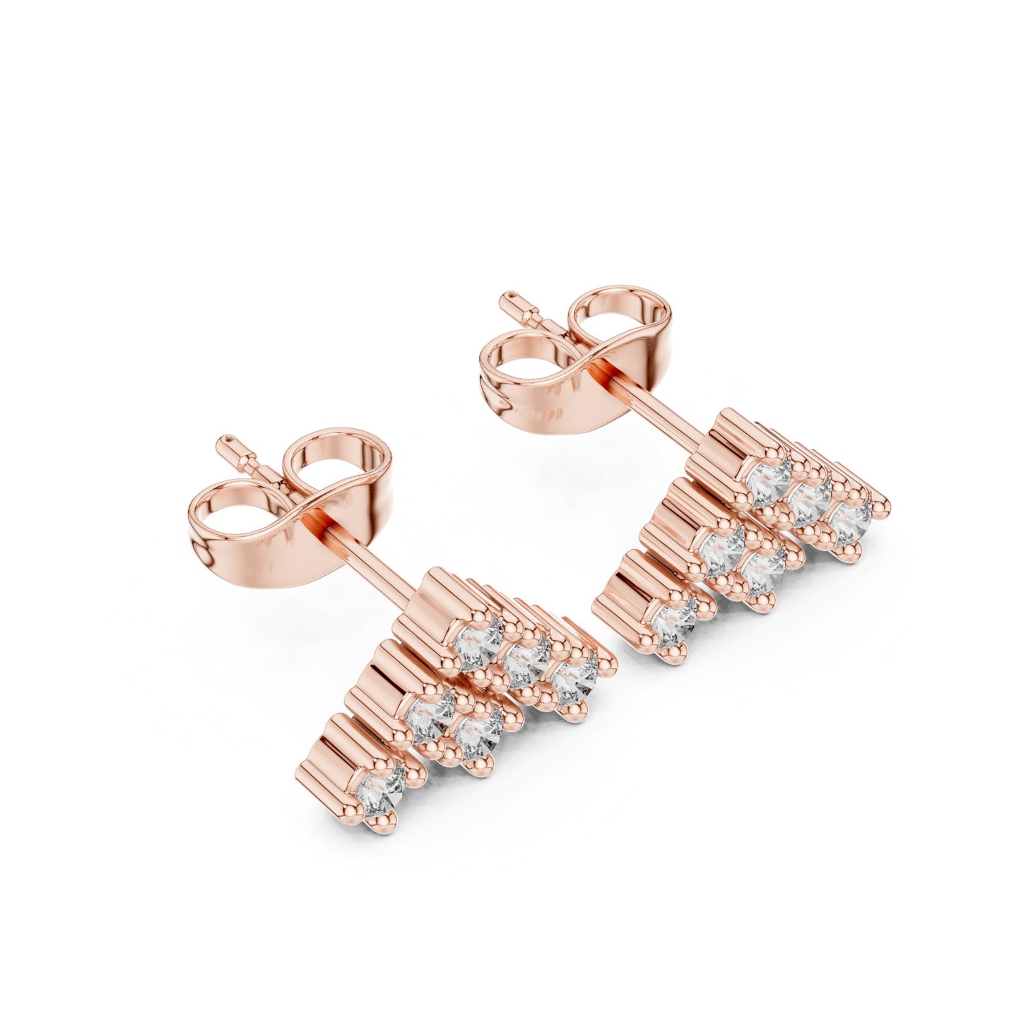Round Stud Lab Grown Diamond Earrings