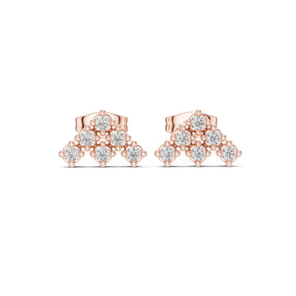 Round Stud Lab Grown Diamond Earrings