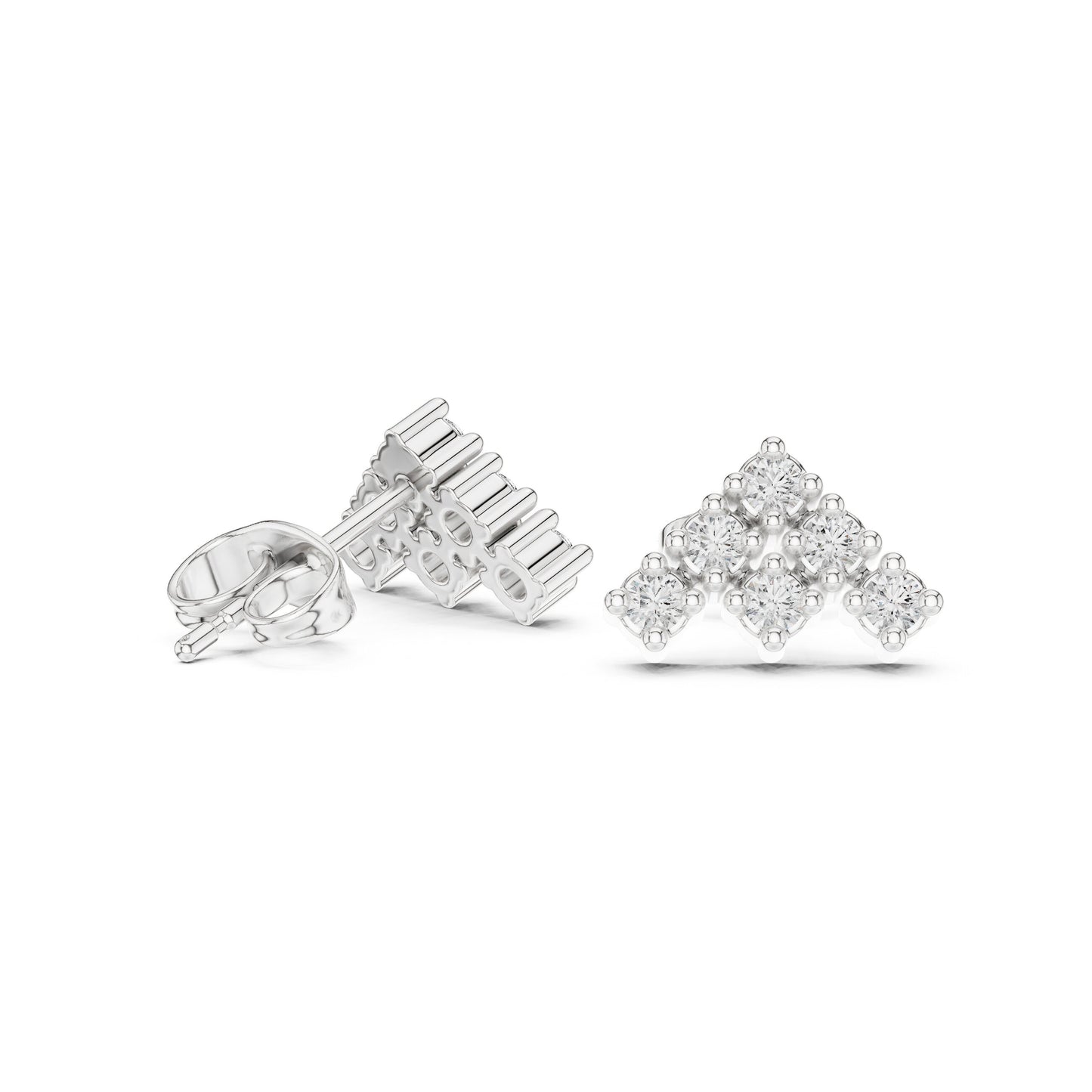 Round Stud Lab Grown Diamond Earrings