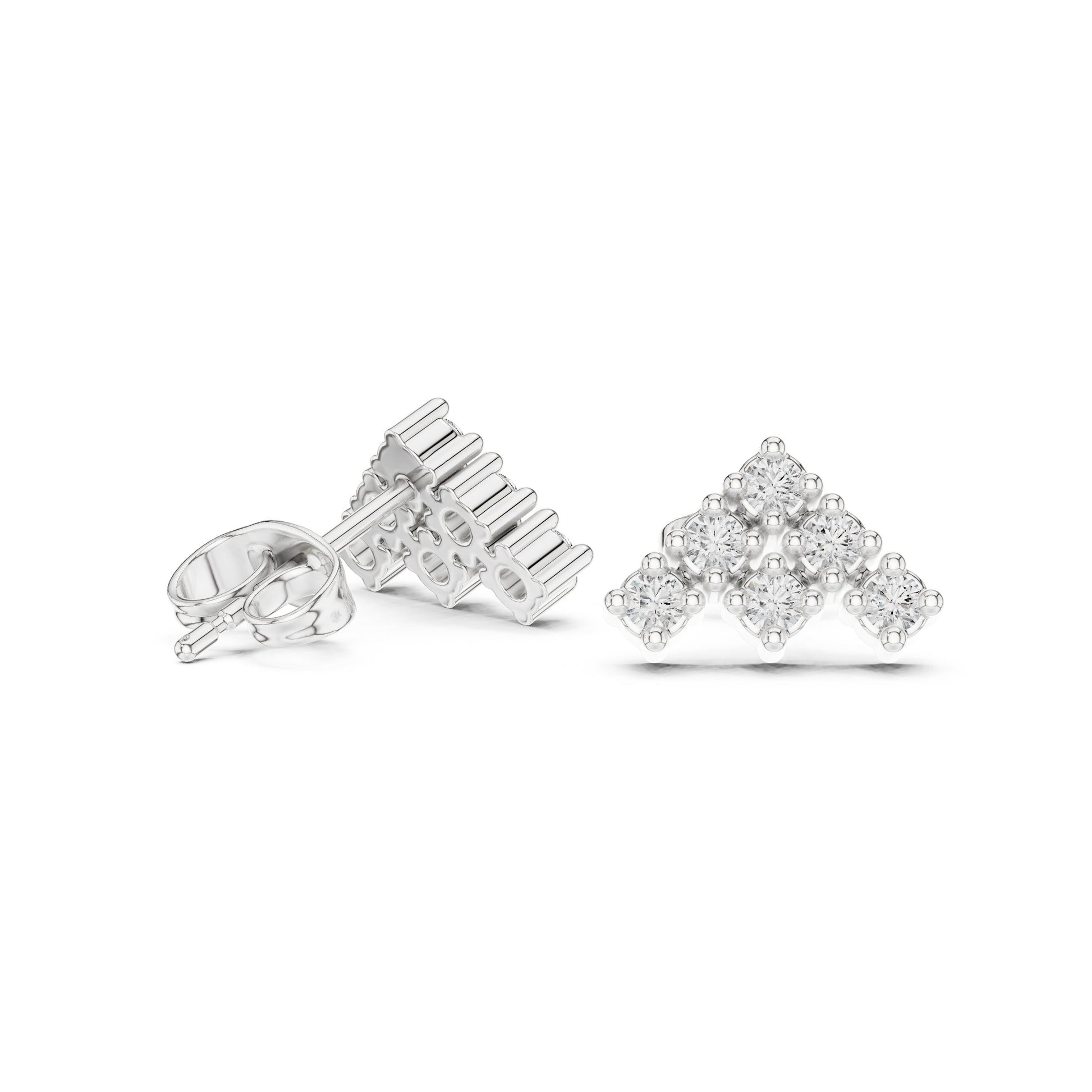 Round Stud Lab Grown Diamond Earrings