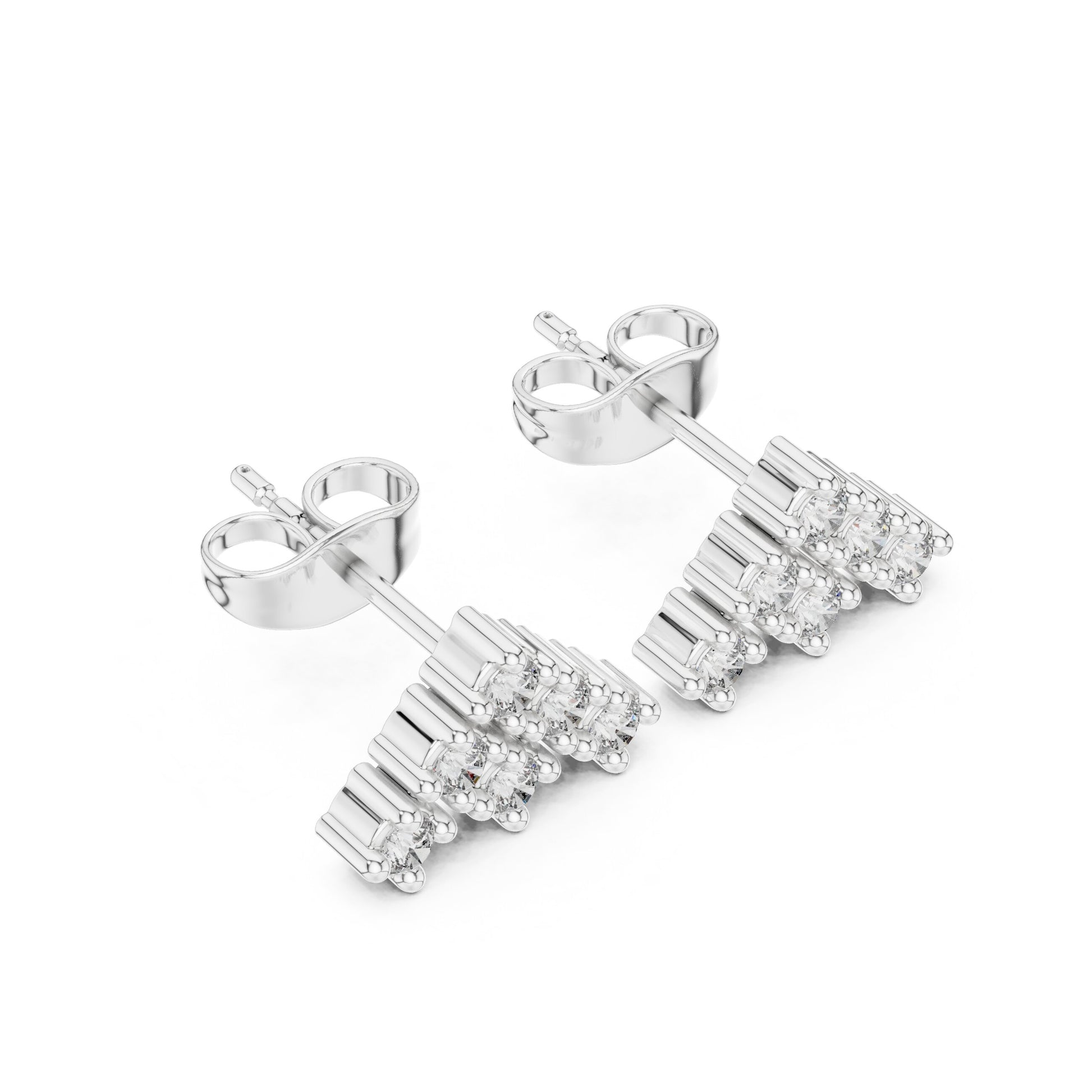 Round Stud Lab Grown Diamond Earrings