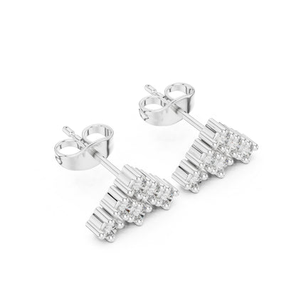 Round Stud Lab Grown Diamond Earrings