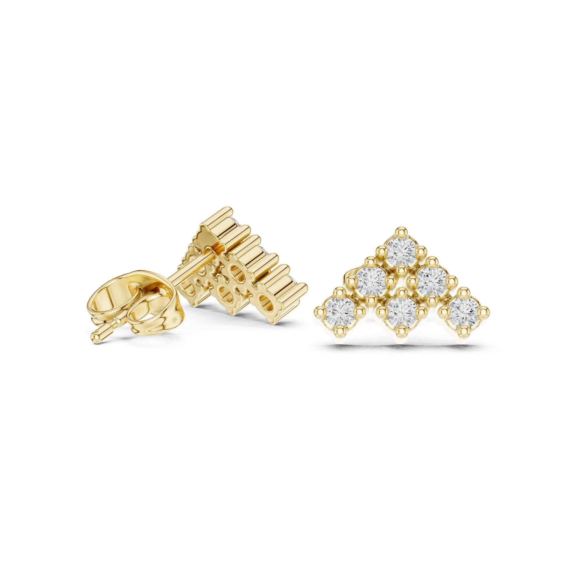 Round Stud Lab Grown Diamond Earrings
