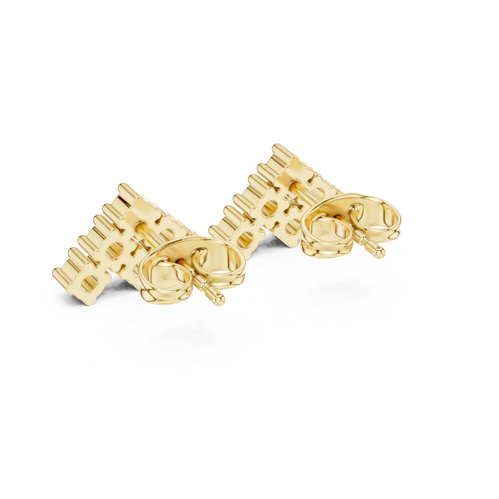 Round Stud Lab Grown Diamond Earrings