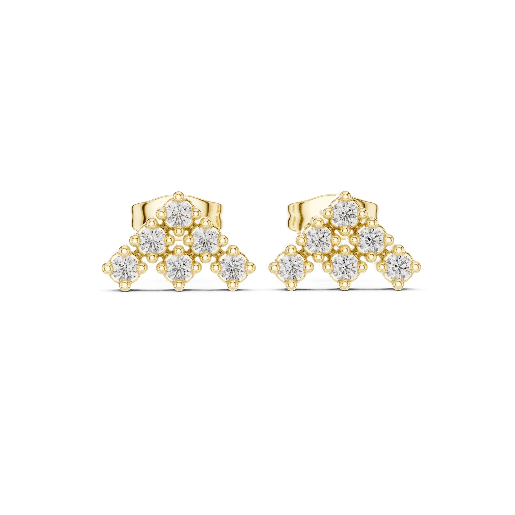 Round Stud Lab Grown Diamond Earrings