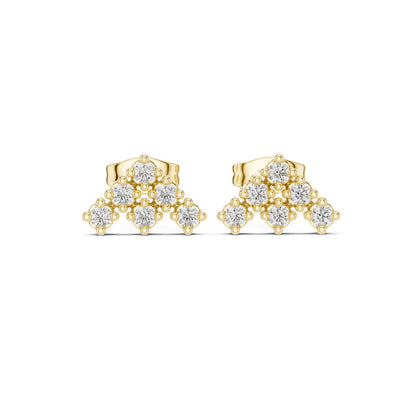 Round Stud Lab Grown Diamond Earrings