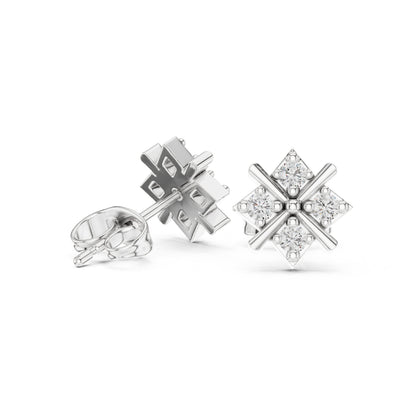 Round Stud Lab Grown Diamond Earrings