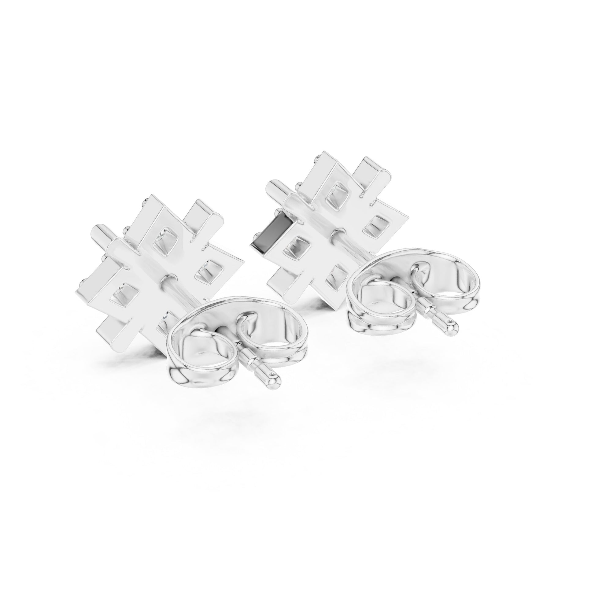 Round Stud Lab Grown Diamond Earrings