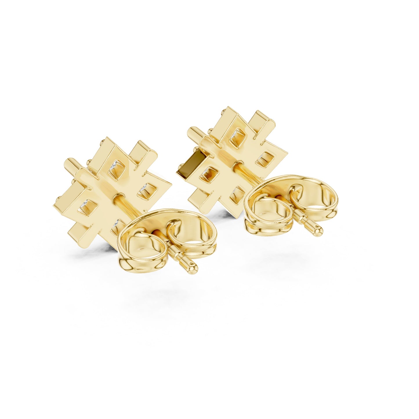 Round Stud Lab Grown Diamond Earrings