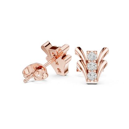 Round Stud Lab Grown Diamond Earrings