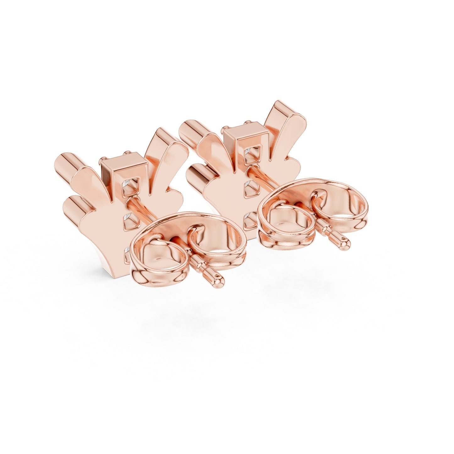 Round Stud Lab Grown Diamond Earrings