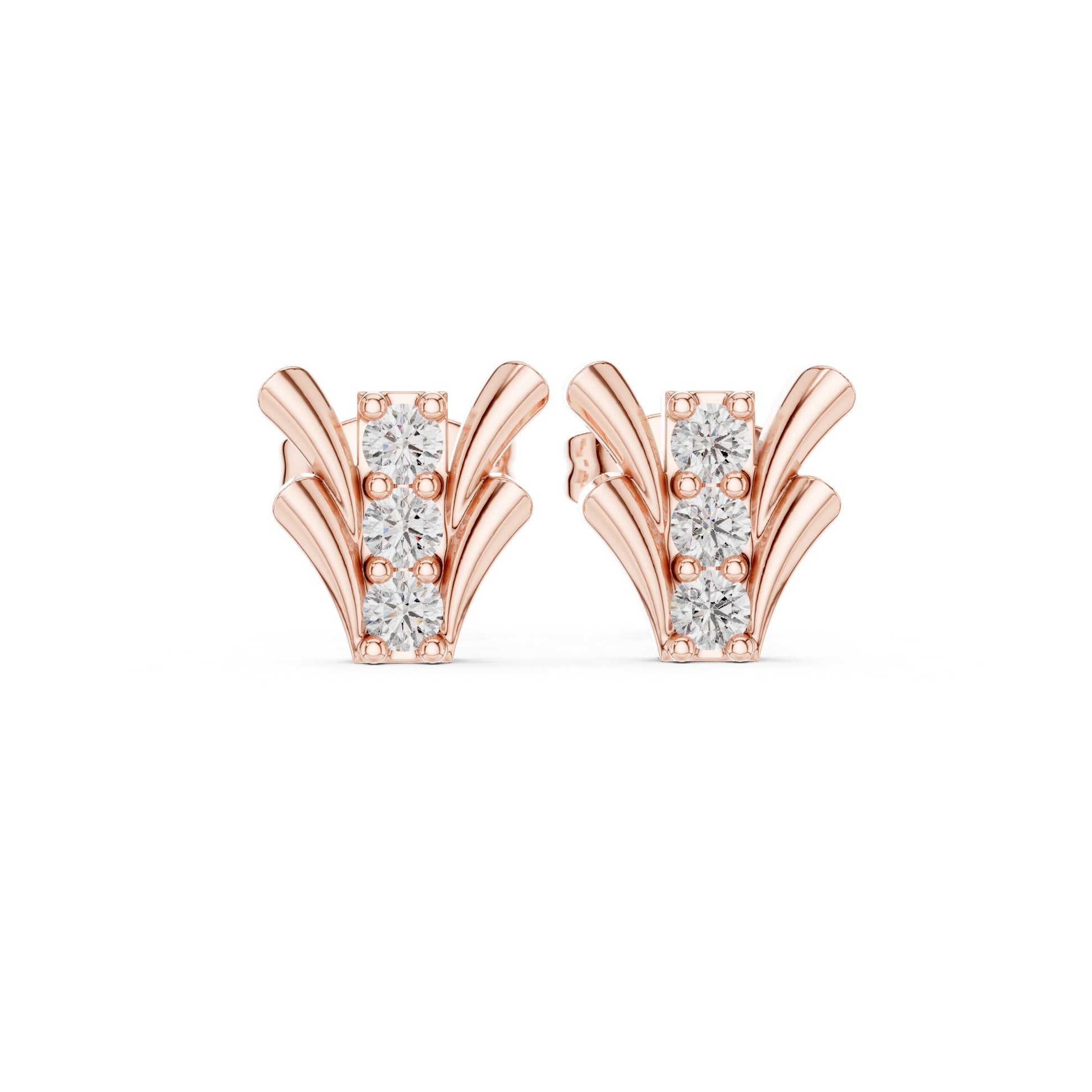 Round Stud Lab Grown Diamond Earrings