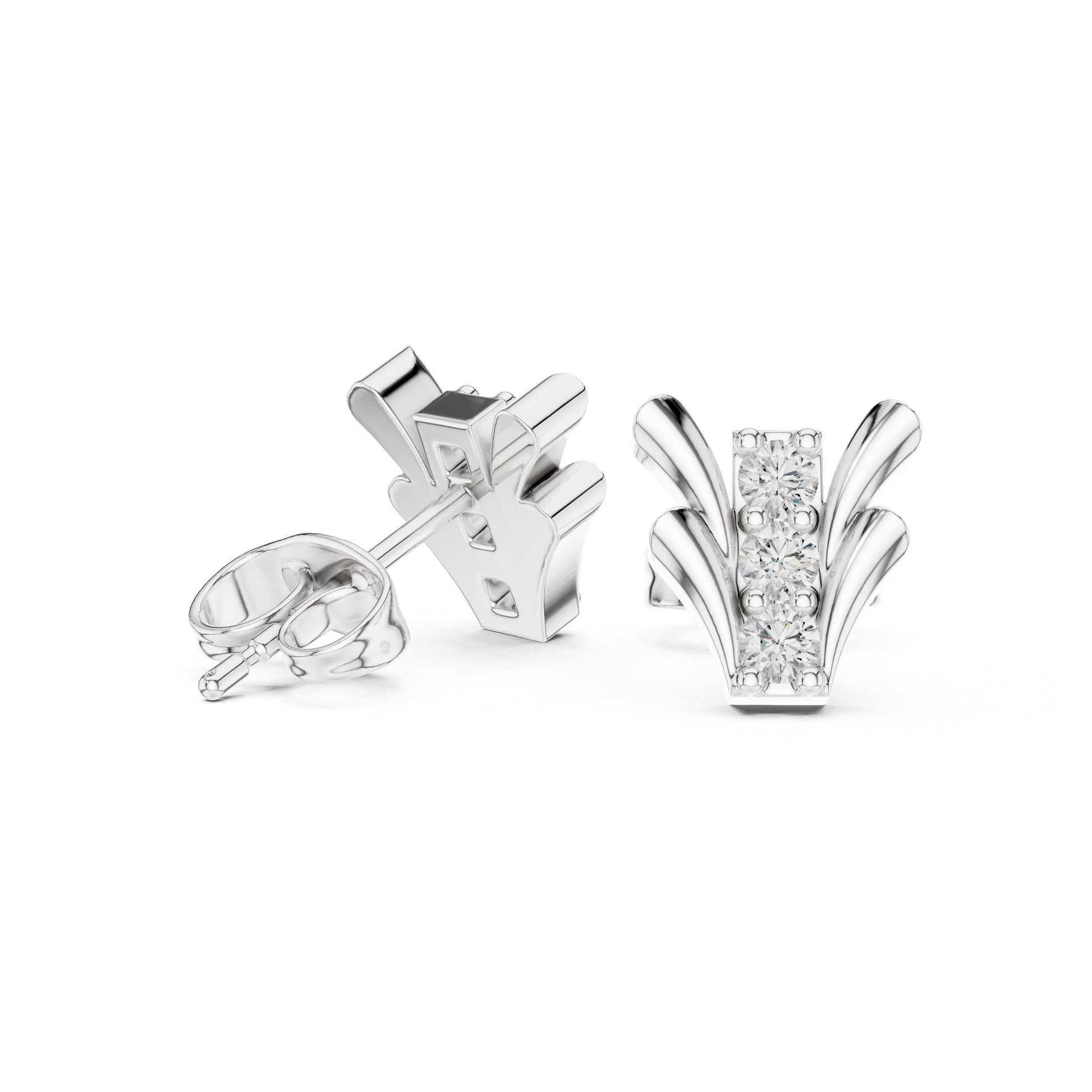 Round Stud Lab Grown Diamond Earrings
