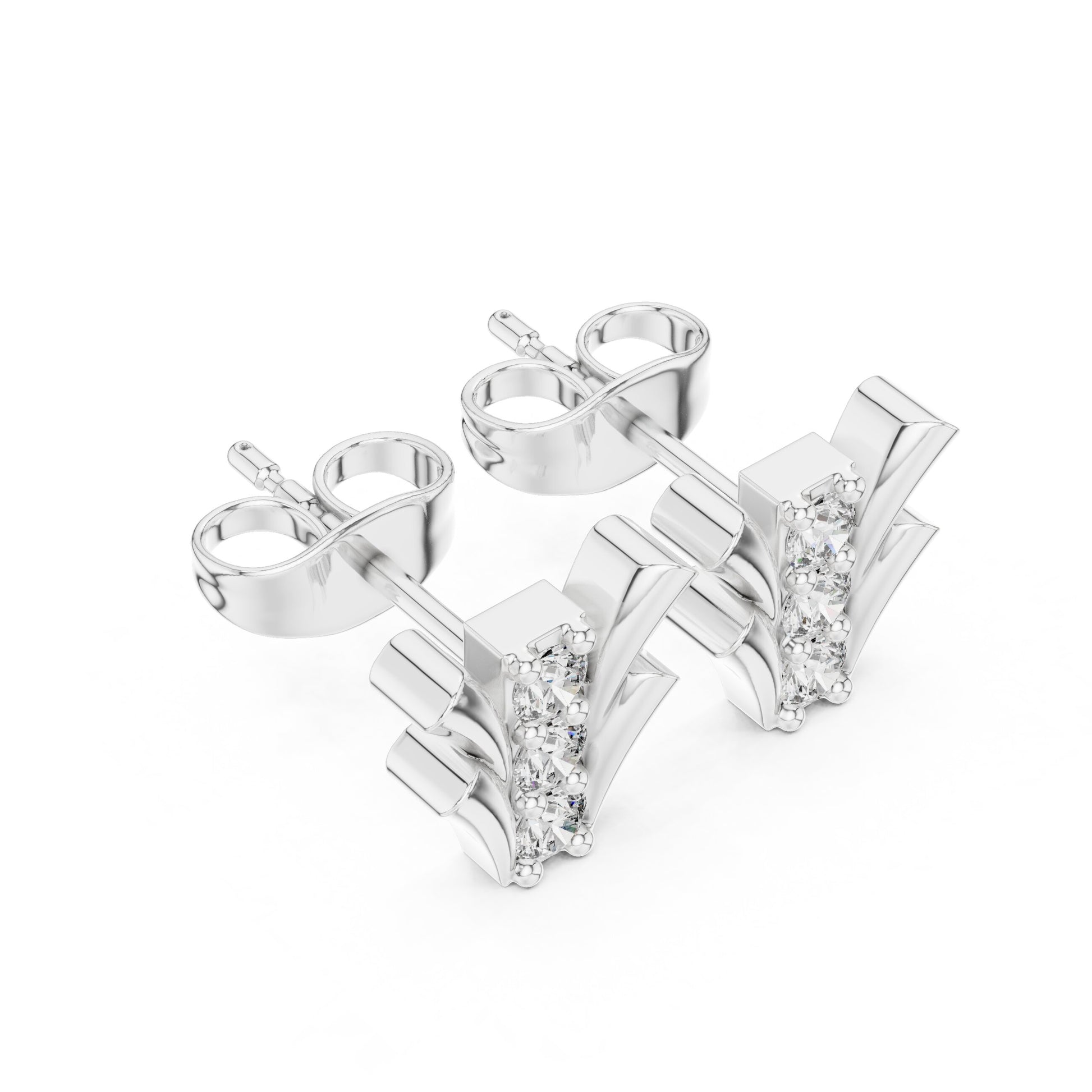 Round Stud Lab Grown Diamond Earrings