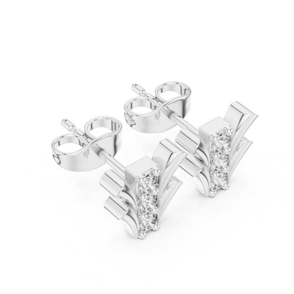 Round Stud Lab Grown Diamond Earrings