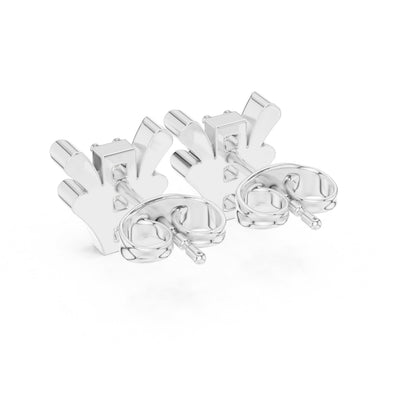 Round Stud Lab Grown Diamond Earrings