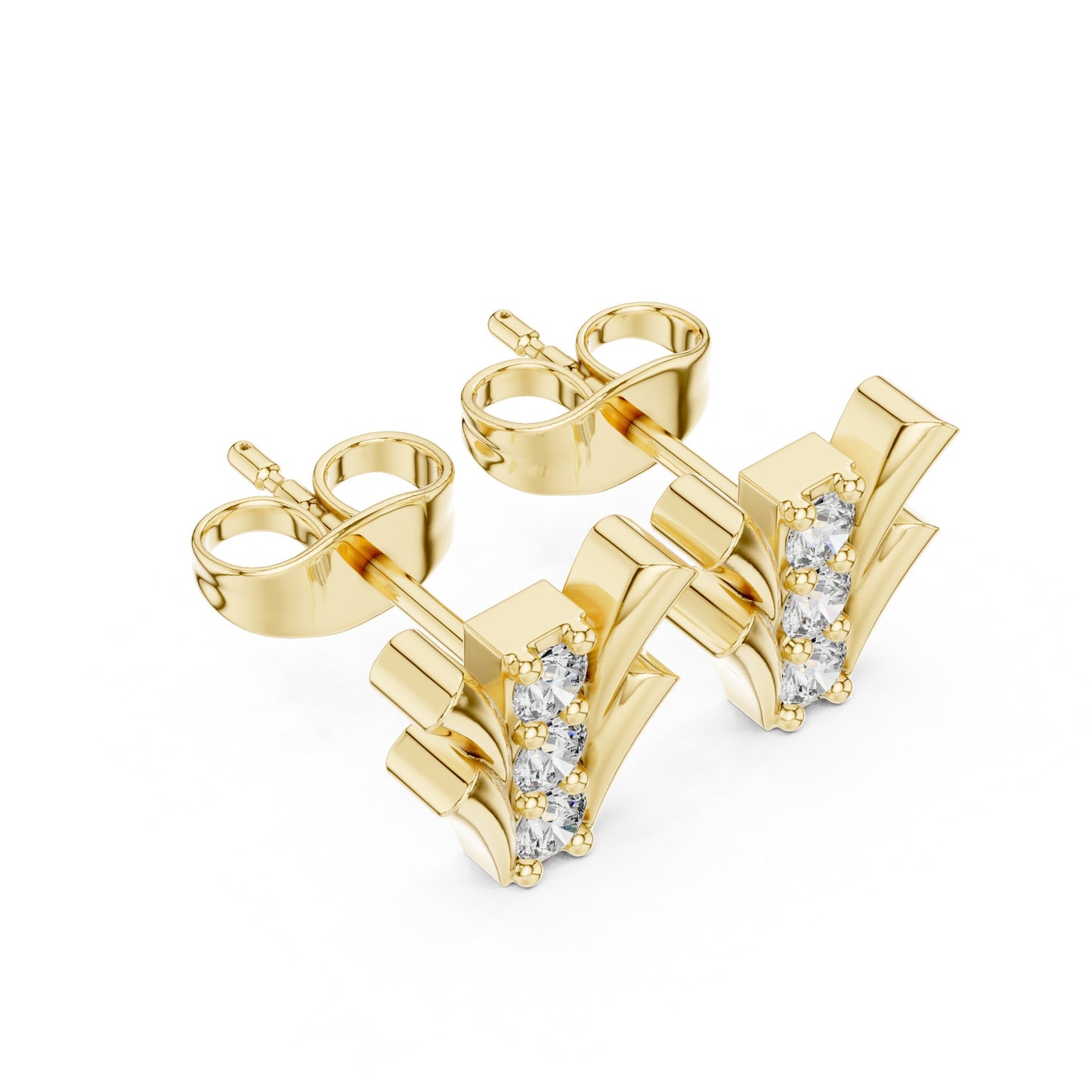 Round Stud Lab Grown Diamond Earrings