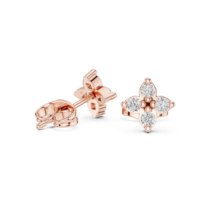 Round Cluster Lab Grown Diamond Earrings