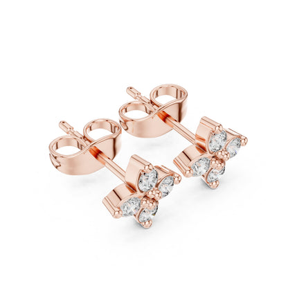 Round Cluster Lab Grown Diamond Earrings