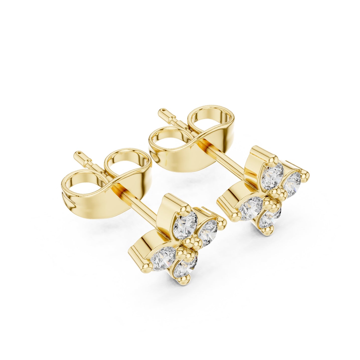 Round Cluster Lab Grown Diamond Earrings