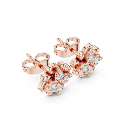 Round Stud Lab Grown Diamond Earrings