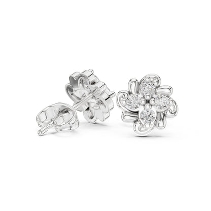 Round Stud Lab Grown Diamond Earrings