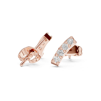 Round Stud Lab Grown Diamond Earrings