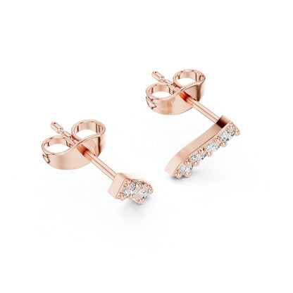 Round Stud Lab Grown Diamond Earrings