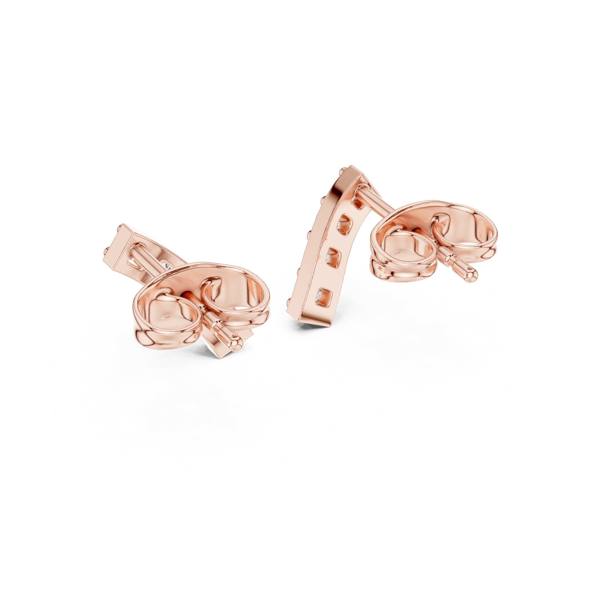 Round Stud Lab Grown Diamond Earrings