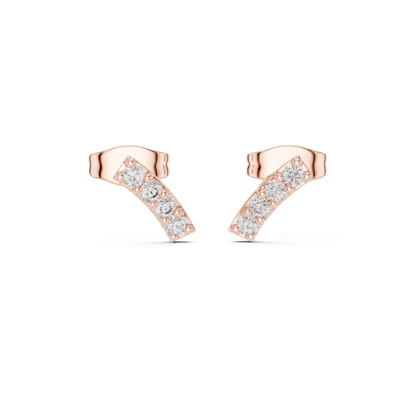 Round Stud Lab Grown Diamond Earrings