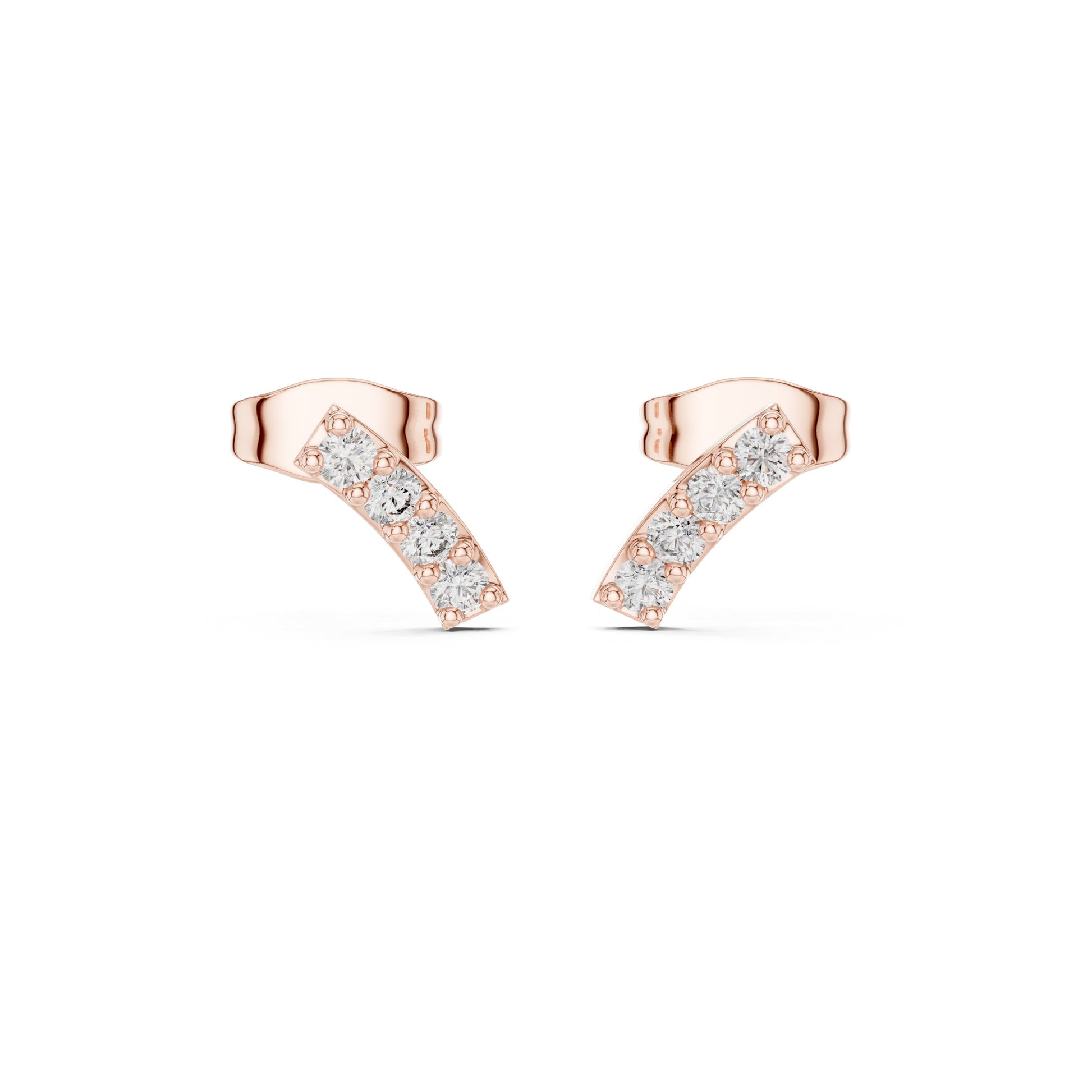 Round Stud Lab Grown Diamond Earrings