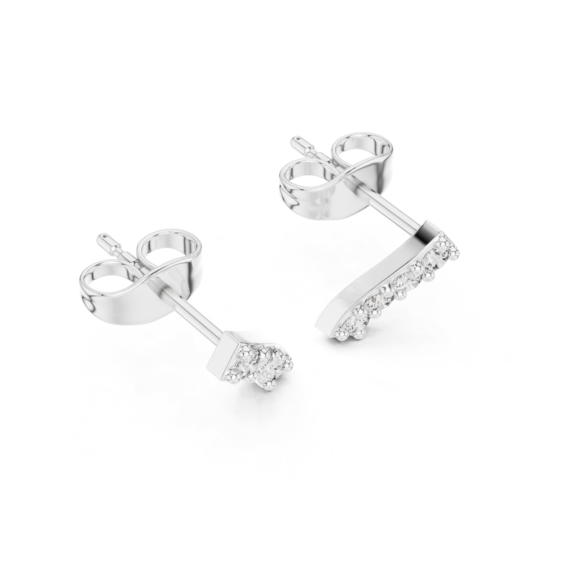 Round Stud Lab Grown Diamond Earrings