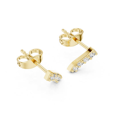 Round Stud Lab Grown Diamond Earrings