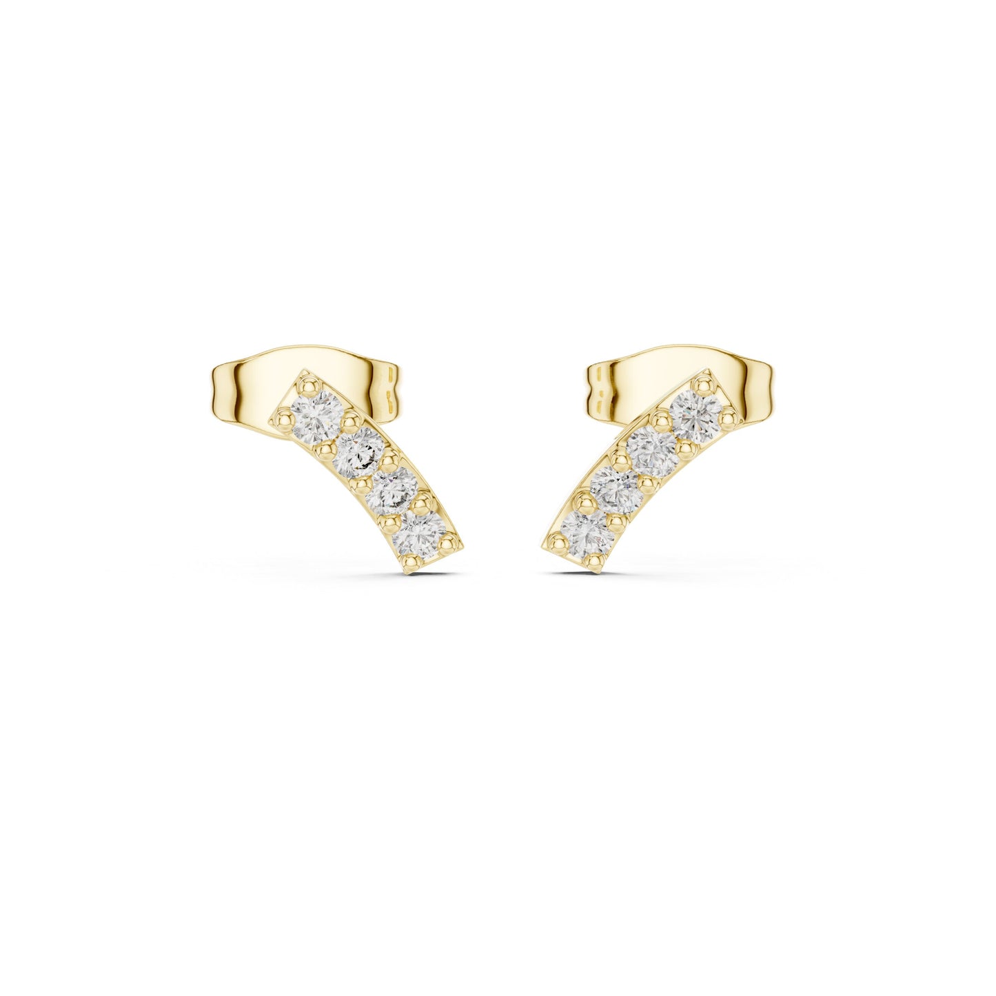 Round Stud Lab Grown Diamond Earrings