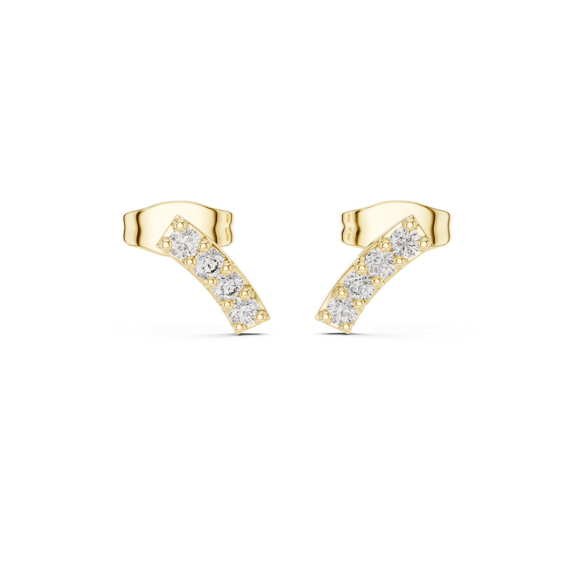 Round Stud Lab Grown Diamond Earrings
