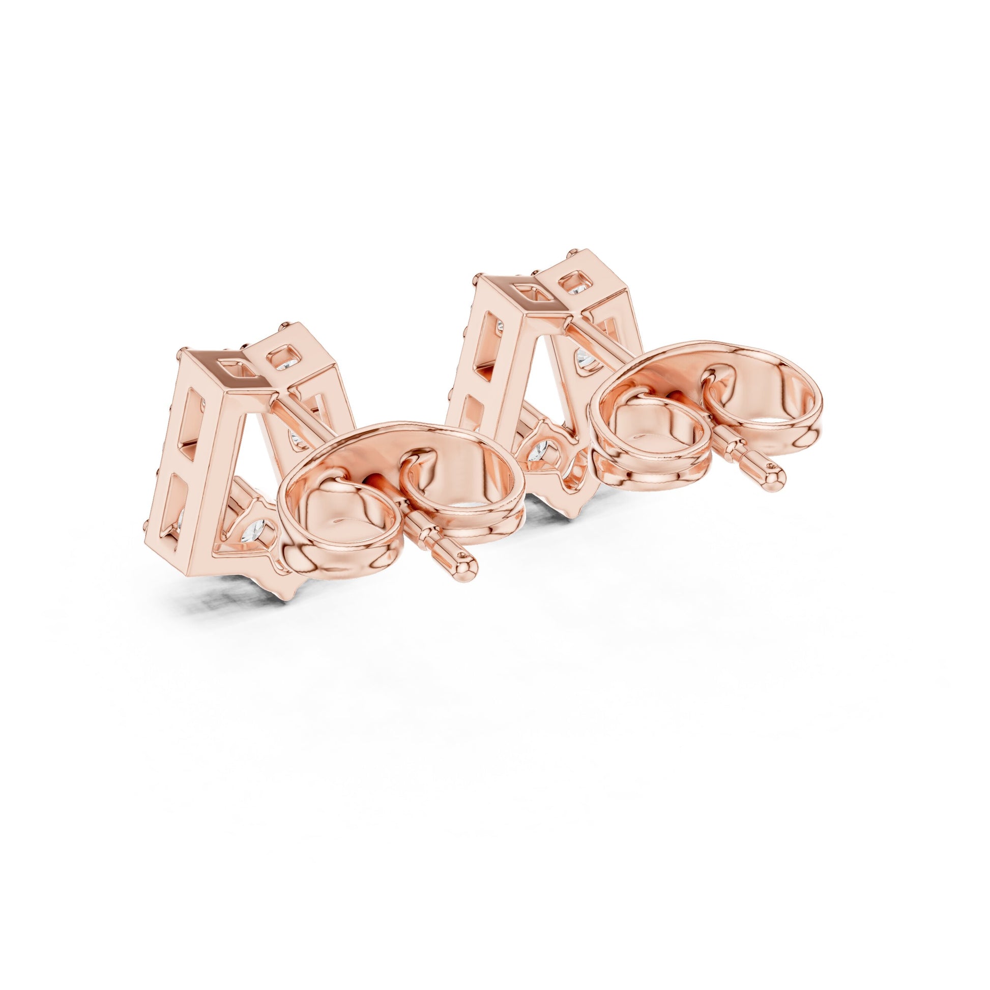 Round Cluster Lab Grown Diamond Earrings