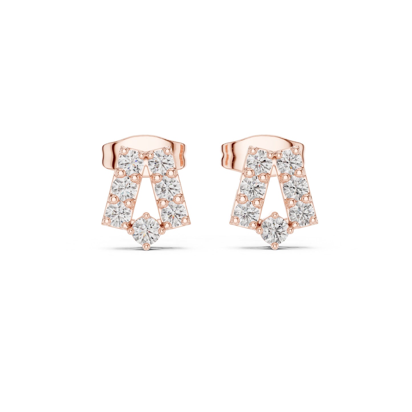 Round Cluster Lab Grown Diamond Earrings