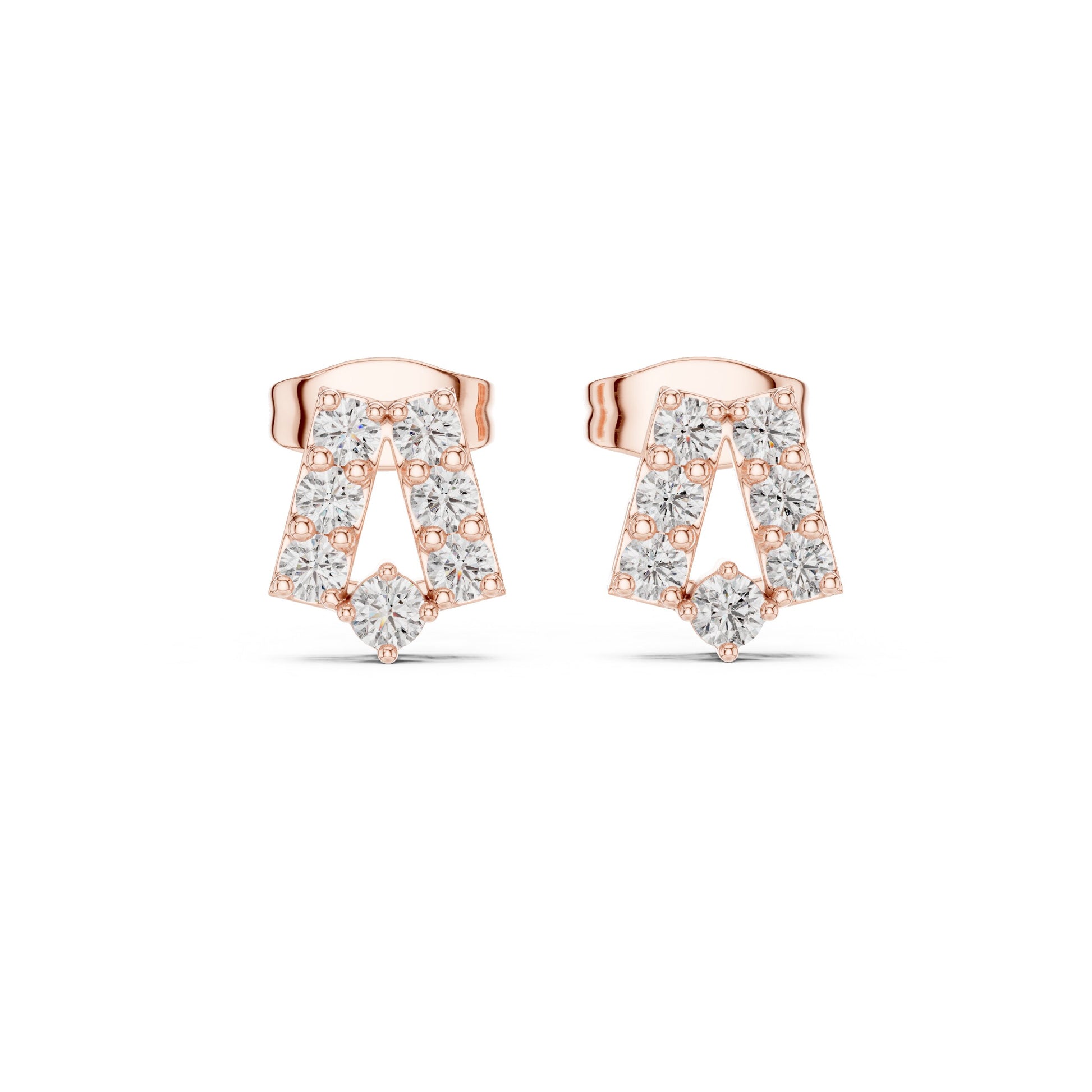 Round Cluster Lab Grown Diamond Earrings