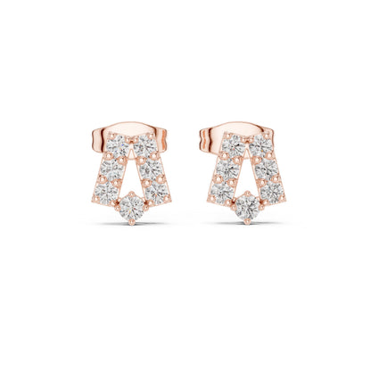 Round Cluster Lab Grown Diamond Earrings