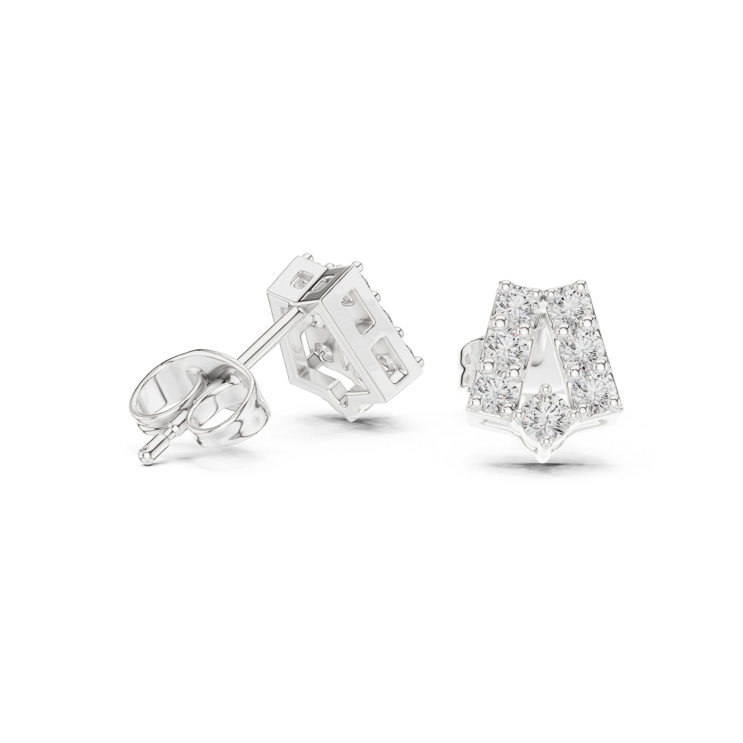 Round Cluster Lab Grown Diamond Earrings