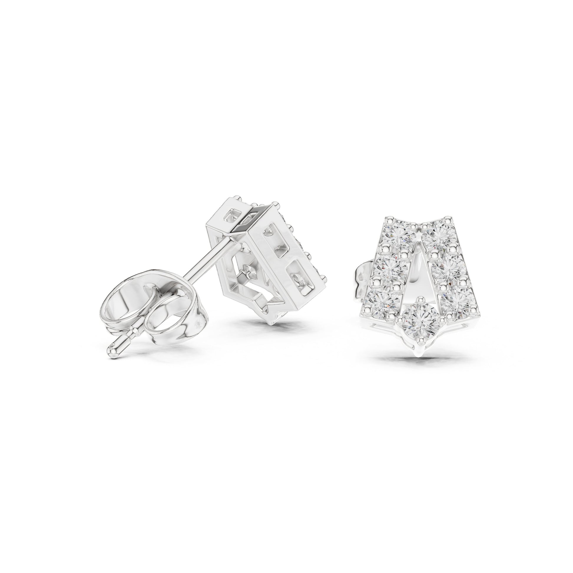 Round Cluster Lab Grown Diamond Earrings