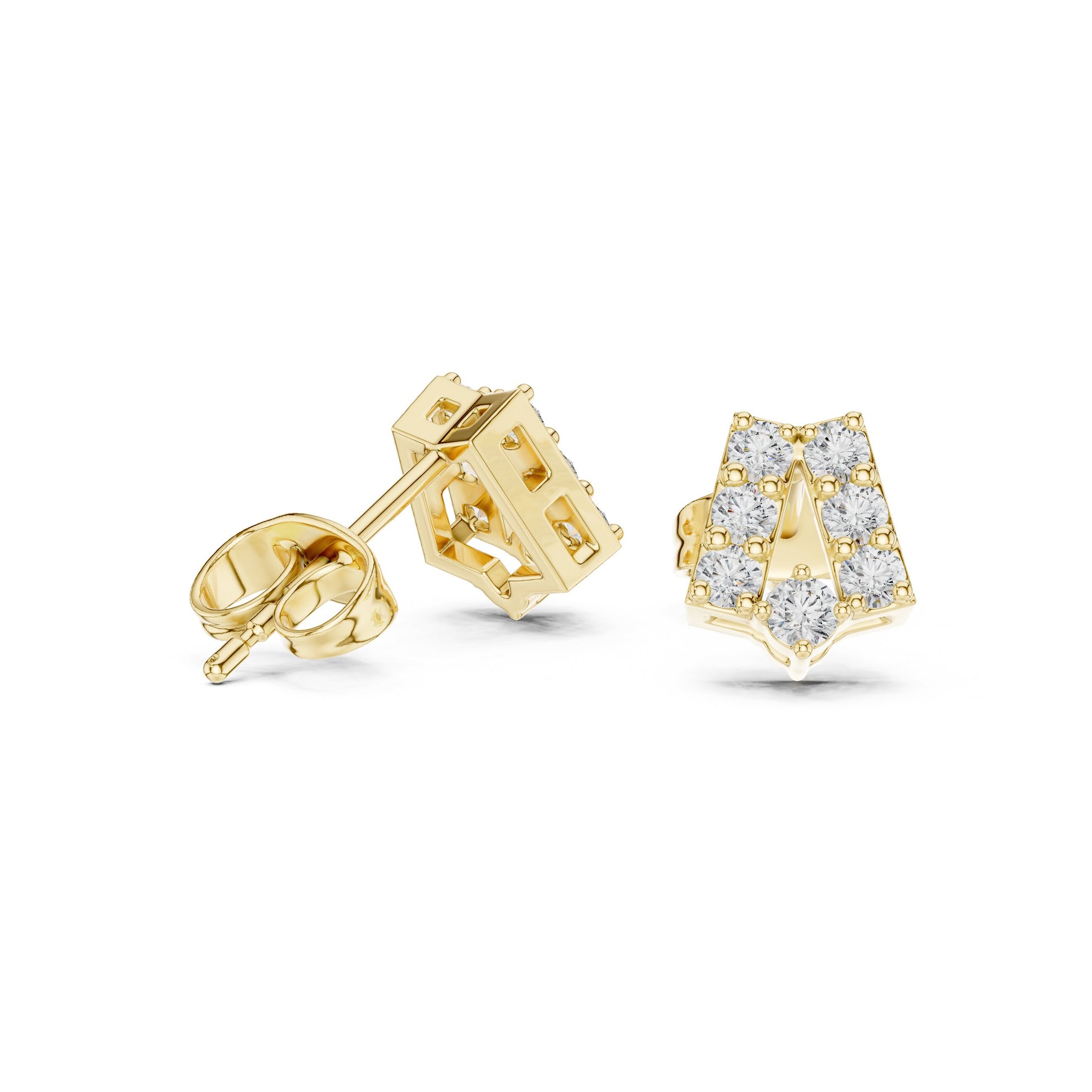 Round Cluster Lab Grown Diamond Earrings
