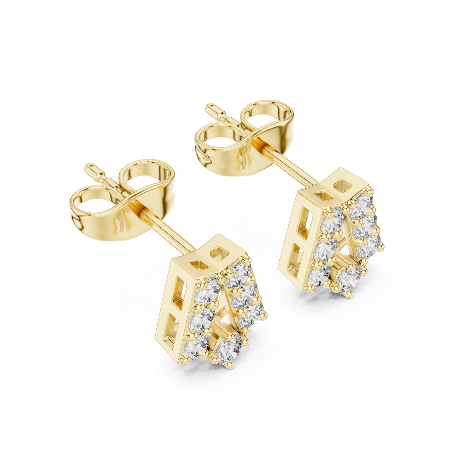 Round Cluster Lab Grown Diamond Earrings