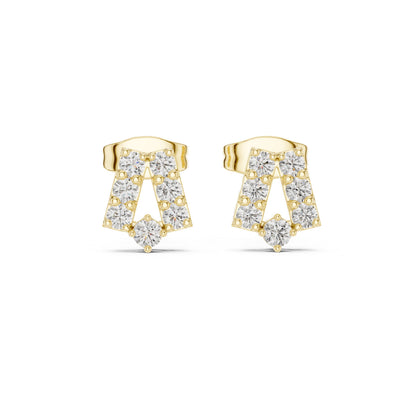 Round Cluster Lab Grown Diamond Earrings