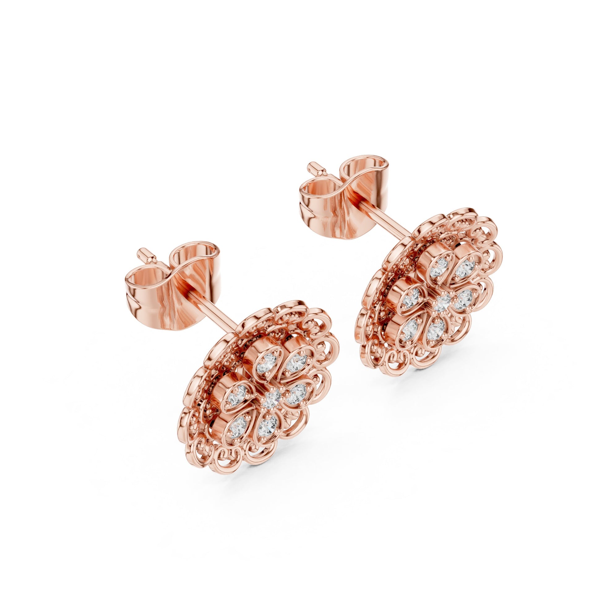 Mixed Shape Lab Grown Diamond Stud Earrings