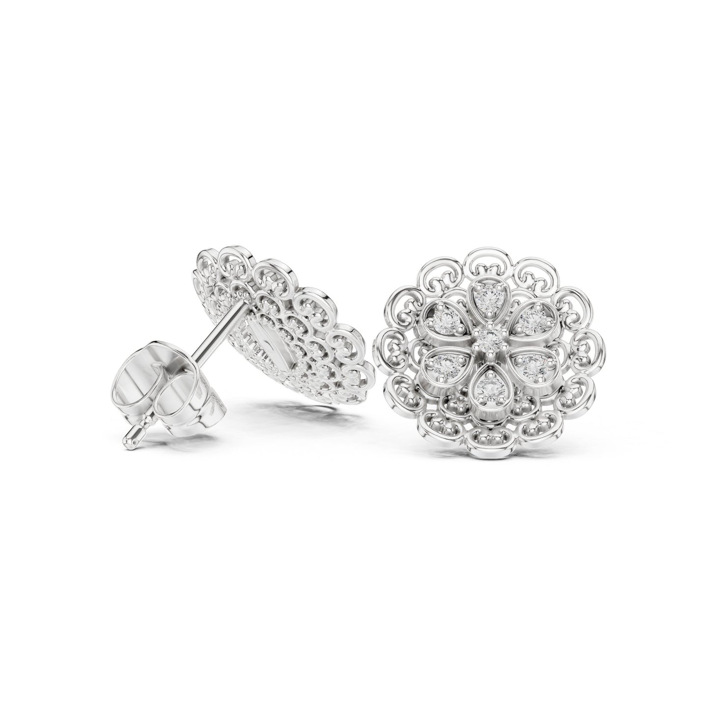 Mixed Shape Lab Grown Diamond Stud Earrings